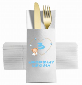 Kieszonki Personalizowane Urodzinowe z Sercem, 12 szt.