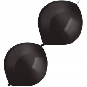 Czarne Balony z Łącznikiem, 20 szt.