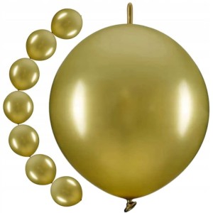 Złote Balony z Łącznikiem, 20 szt.