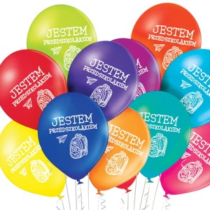 Kolorowe Balony "Jestem Przedszkolakiem", 10 szt.