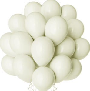 Białe balony metaliczne, 40 szt.