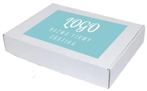 Biały Karton Fasanowy z Własnym logo  25,5x16,5x4,7 cm, 10szt 