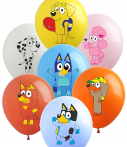 Zestaw balonów z nadrukiem Pies Bluey