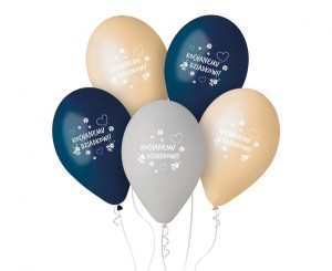 Balony z nadrukiem "Kochanemu Dziadkowi", 5 szt. 