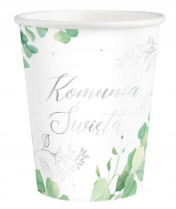 Kubeczki Pierwsza Komunia Święta 220ml, 6szt