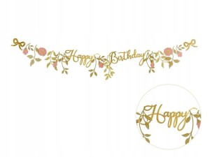Baner Urodzinowy Happy Birthday 1szt.