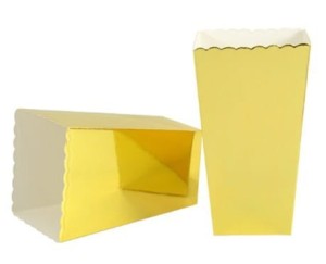 Zestaw Złote pudełka na popcorn 6szt.