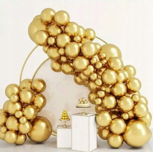 Balon lateksowy Złote chromy 100szt. 5 cali