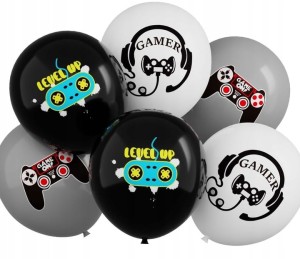 Balon lateksowy Game kontrolery do gier 6szt