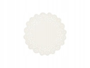 BIAŁE serwetki pod talerz średnica 35,5 cm 50szt.