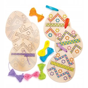 Drewniany zestaw kreatywny zrób to sam pisanki jajka 