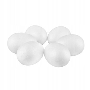 Jajka styropianowe Jajeczka do dekoracji 6szt 7cm