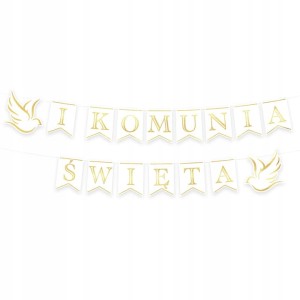Banner Komunijny Pierwsza Komunia Święta Girlanda 250cm