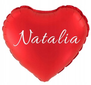 Balon Walentynki Personalizowany Czerwone Serce 45 cm 1szt.