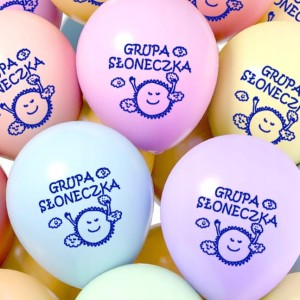 Balony Macarony "Grupa Słoneczka" – Pastelowe, 10 szt.