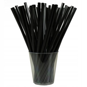Słomki wielorazowe Rurki proste czarne 20szt.
