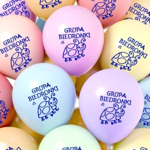 Balony z nadrukiem napis Grupa Biedronki 10szt.