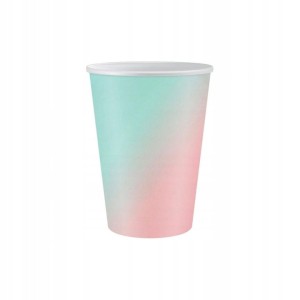 Papierowe kubeczki tęczowe 266 ml 6 szt.