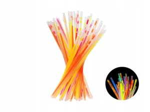 Pałeczki Fluorescencyjne z Łącznikami, Mix Kolorów, 20 cm, 100 szt.