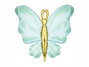 Balon foliowy Motyl Miętowy Motylek na Hel Urodziny 69 x 69 cm