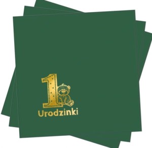 Serwetki papierowe Miś Roczek Urodzinki Misiek 33 x 33 cm  12szt.