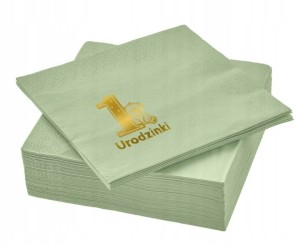 Serwetki papierowe szałwiowe Miś Roczek Urodzinki 33 x 33 cm 12szt