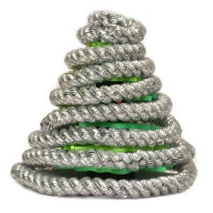 Łańcuch Świąteczny Spiralny Srebrny 365 cm Boże Narodzenie