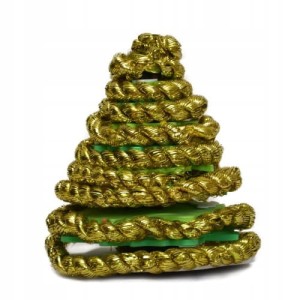 Łańcuch Świąteczny Spiralny Złoty 365 cm Boże Narodzenie Choinka