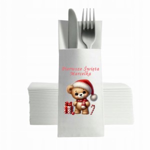 Personalizowane Kieszonki na Sztućce 20x8 cm 12 szt.