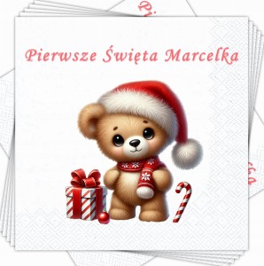 Personalizowane Serwetki Świąteczne 33x33 cm 12 szt