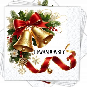 Personalizowane Świąteczne Serwetki 3-warstwowe 33x33 cm 12 szt