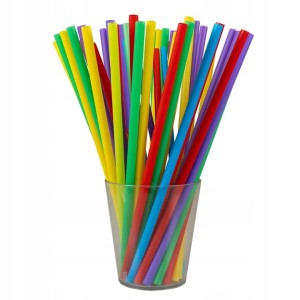 Słomki wielorazowe Rurki do picia kolorowe proste 20szt