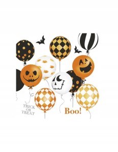 Serwetki papierowe w balony na Halloween Dynia Nietoperz 20szt.