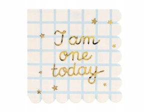 Serwetki papierowe Urodzinowe I am one today Miś 12szt.