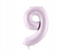 Balon foliowy liliowy Cyfra 9 liczba 72cm