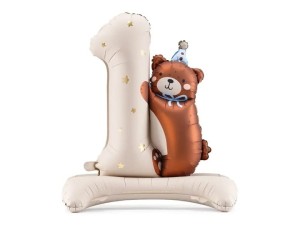 Balon foliowy STOJĄCY Cyfra 1 Pierwsze Urodziny Roczek