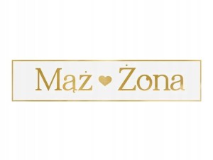 Nakładka na tablicę rejestracyjną Ślub Mąż & Żona