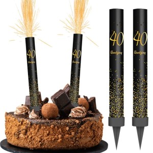FONTANNA Tortowa 40 URODZINY Czarna Czterdziestka 12cm 2szt