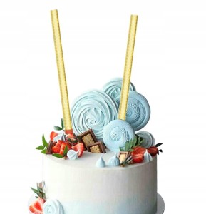 Fontanna tortowa Raca na tort 18 cm złota Urodziny 1-99 2szt