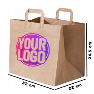 Torby cateringowe LOGO gastonomiczne 32x22x24,5cm 100szt
