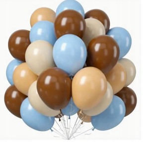 Zestaw Balonów Niebieskie beż kremowe