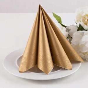 Serwetki papierowe Trójwarstwowe ZŁOTE 40x40cm duże 40x