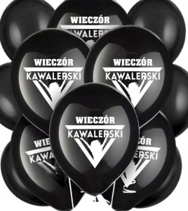 Zestaw czarnych balonów na Wieczór Kawalerski