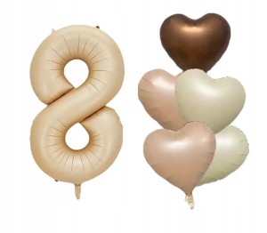 Zestaw Balonów Urodzinowych Balon cyfra 8