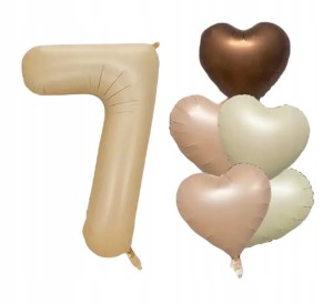 Zestaw Balonów Urodzinowych Balon cyfra 7
