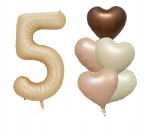 Zestaw Balonów Urodzinowych Balon cyfra 5