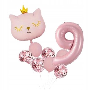 Zestaw Balonów Urodziny Balon cyfra 9