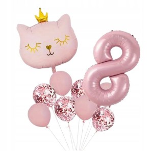Zestaw Balonów Urodzinowych Balon cyfra 8