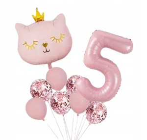 Zestaw Balonów Urodzinowych Balon cyfra 5