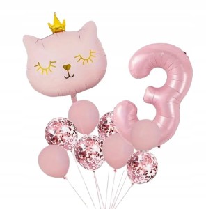 Zestaw Balonów Urodzinowych Balon cyfra 3